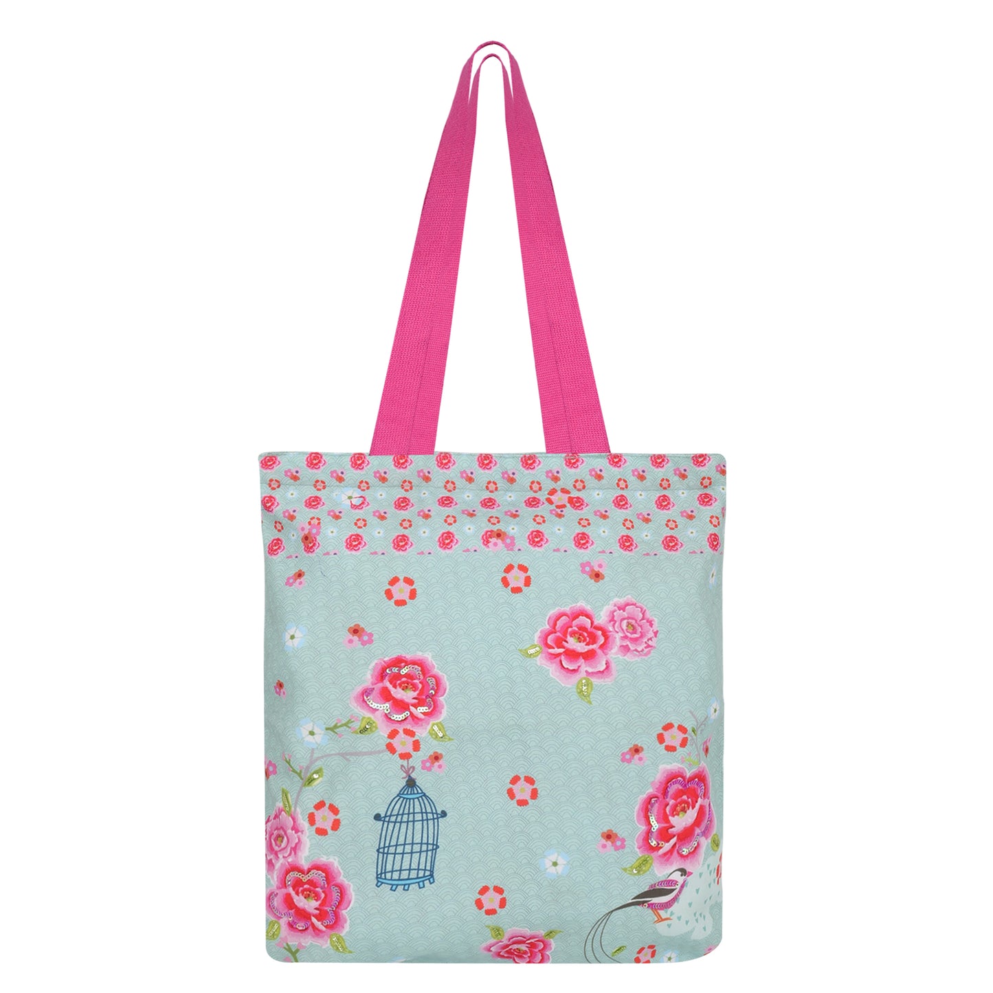 Vintage Rose Birdcage Tote Bag