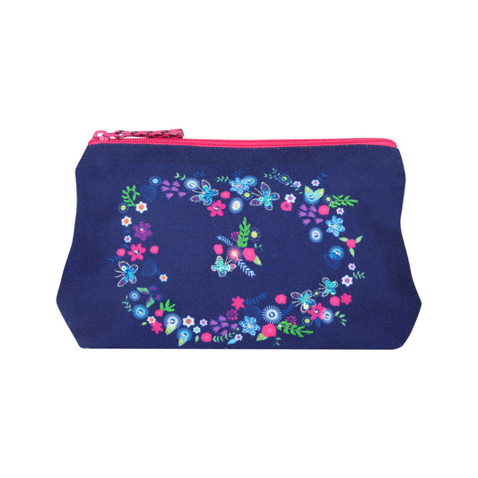 Midnight Butterfly Garden Makeup Pouch