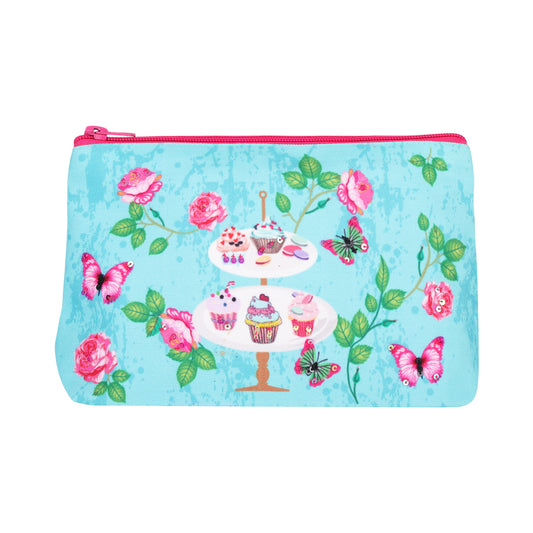 Butterfly Tea Party Garden Cosmetic Pouch