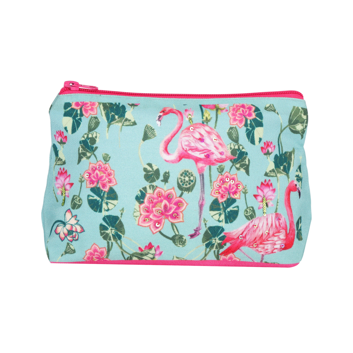Tropical Flamingo Cosmetic Bag