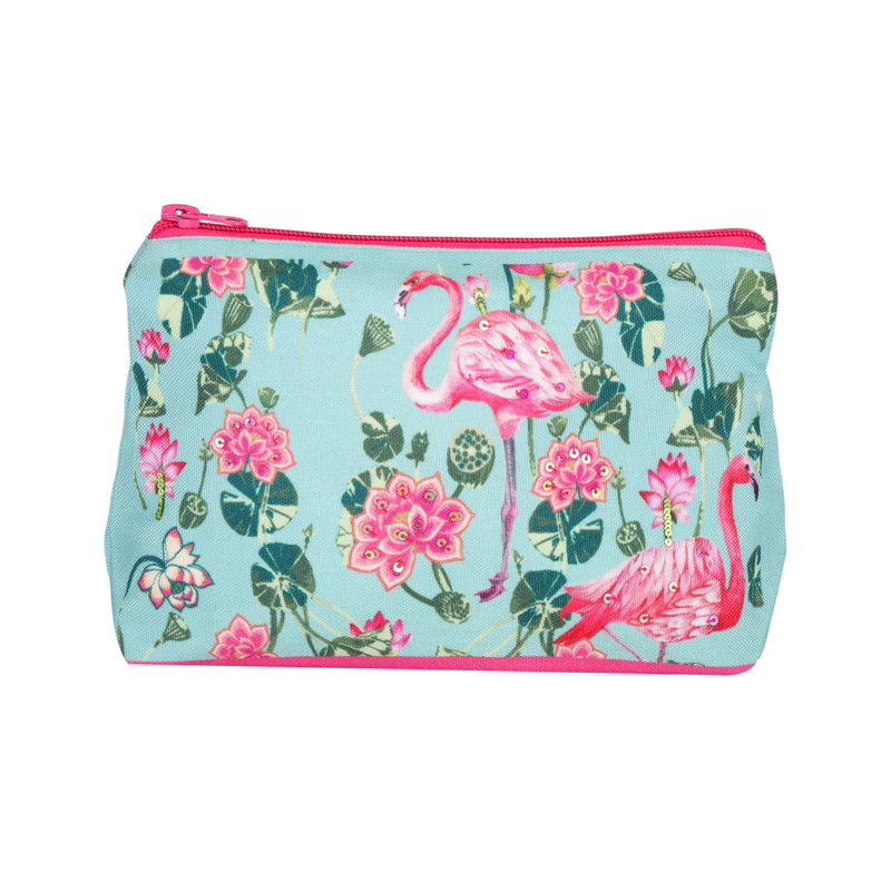 Tropical Flamingo Cosmetic Bag