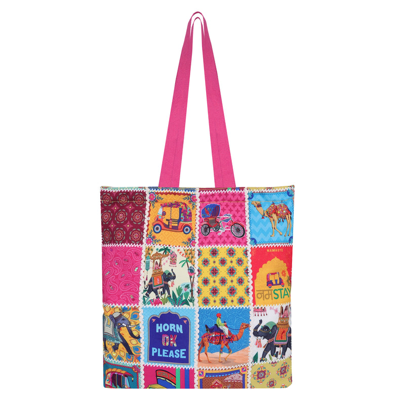 1 Zipper  Transport of India Tote Bag
