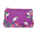 Crane With Lotus Cosmetic Bag