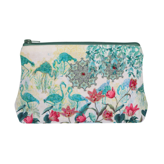 Flamingo Oasis Cosmetic Pouch