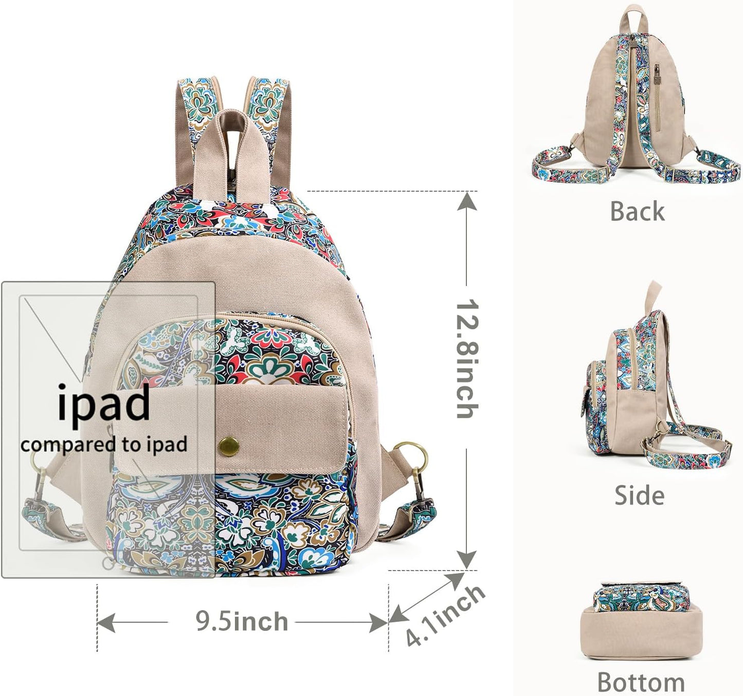 Pinaken Crossbody Canvas Backpack