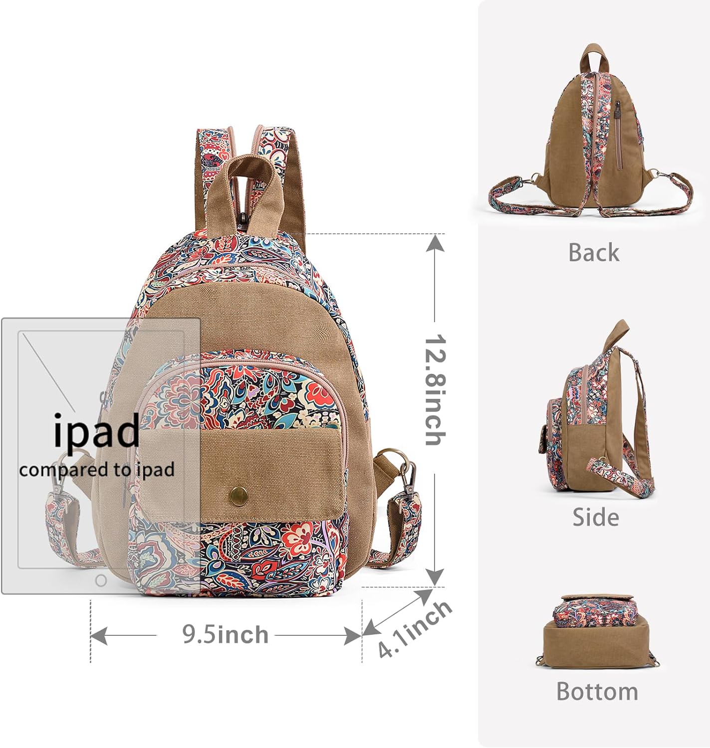 Pinaken Crossbody Canvas Backpack