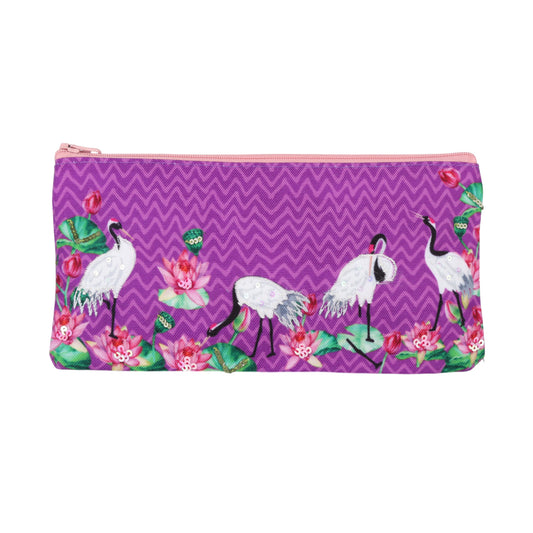 Lotus Crane Garden Pencil Case