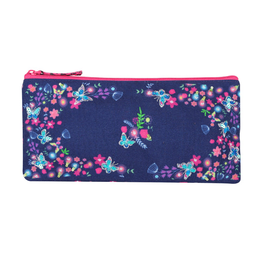 Midnight Butterfly Meadow Pencil Case