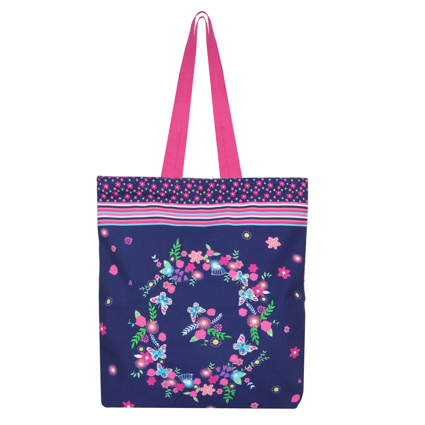 Midnight Butterfly Wreath Tote