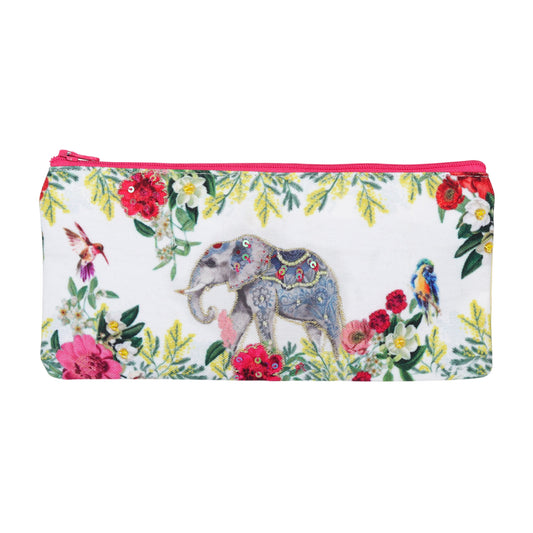 Floral Elephant Garden Pencil Case