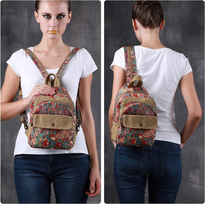 Pinaken Crossbody Canvas Backpack