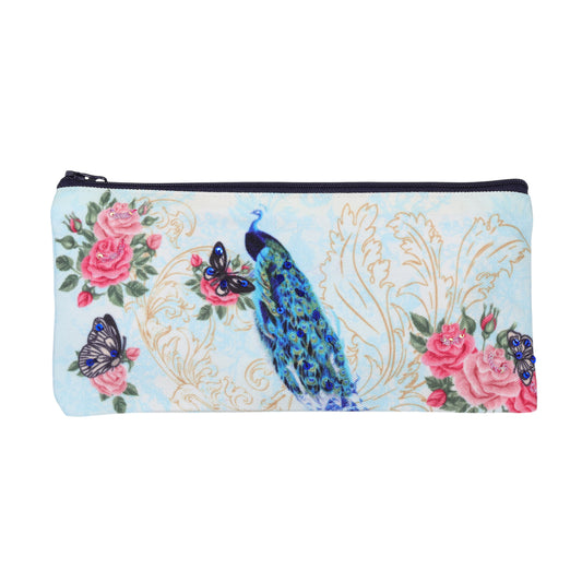 Peacock Rose Garden Pencil Case