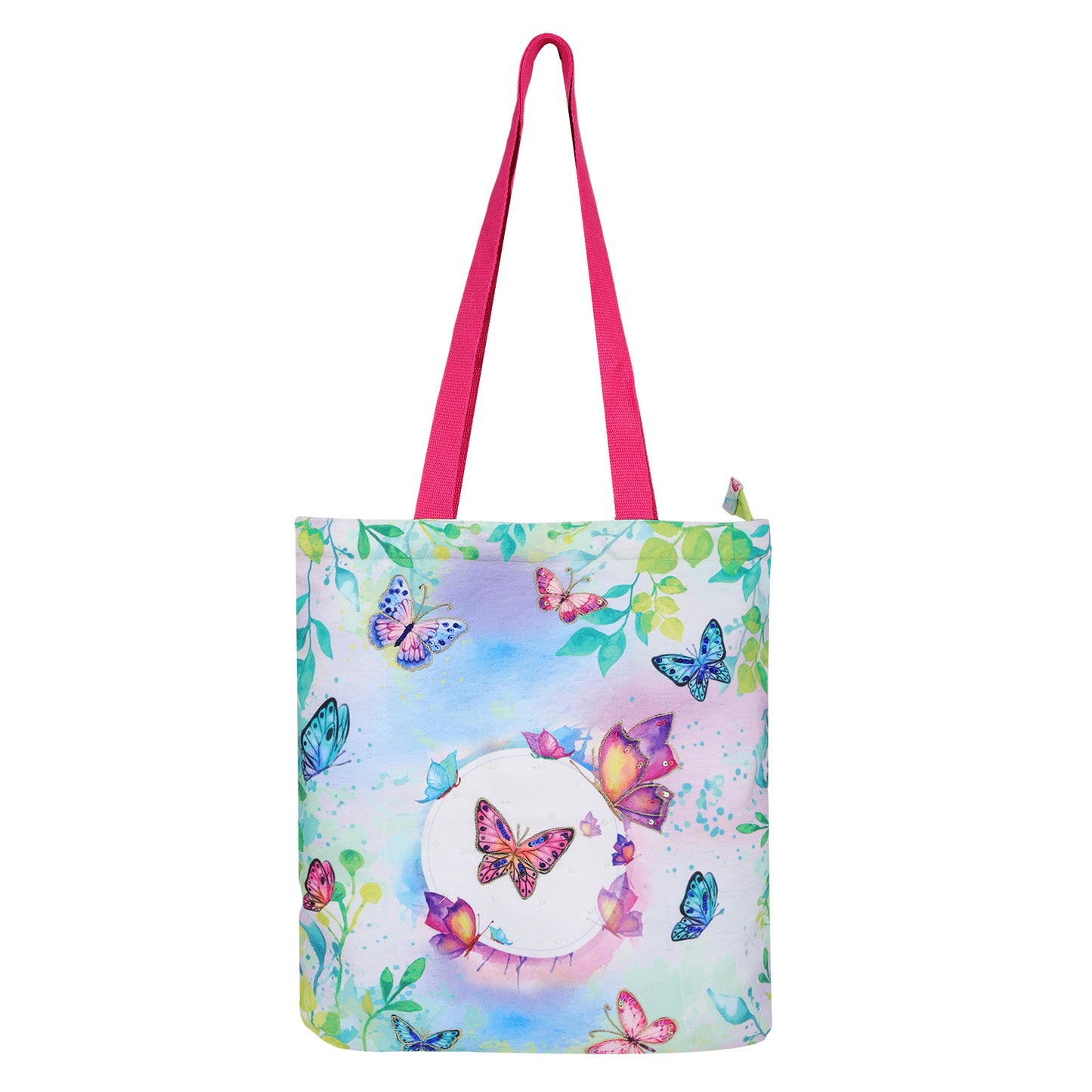 Pastel Watercolor Butterfly Tote