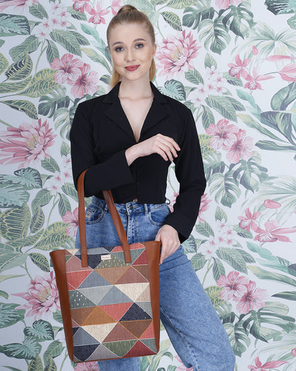 Geometric Waves Sunshine Tote Bag