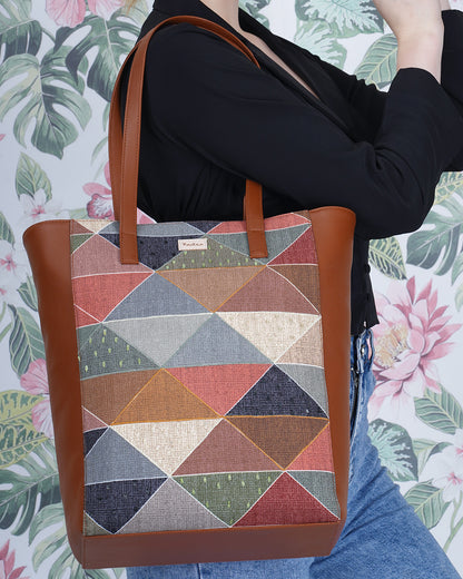 Geometric Waves Sunshine Tote Bag