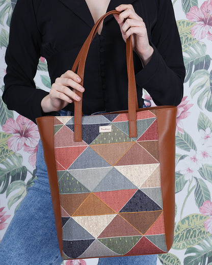 Geometric Waves Sunshine Tote Bag