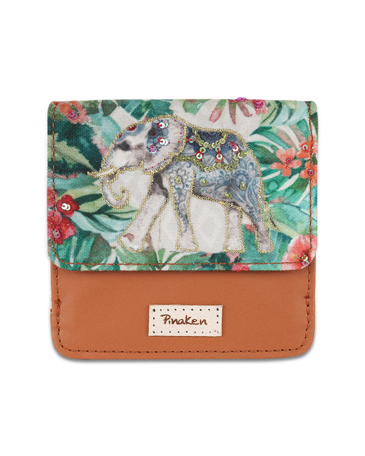 Tropical Elephant Flap Wallet