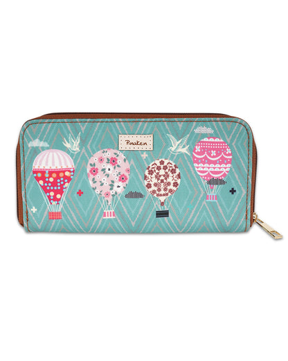 High On Happiness Top Zip Large Wallet