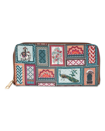 Mughal Darbaar Top Zip Large Wallet