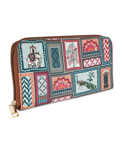 Mughal Darbaar Top Zip Large Wallet