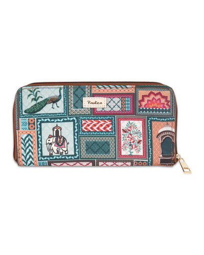 Mughal Darbaar Top Zip Large Wallet