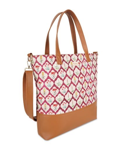 Floral Quatre Foil Tote Sling Bag