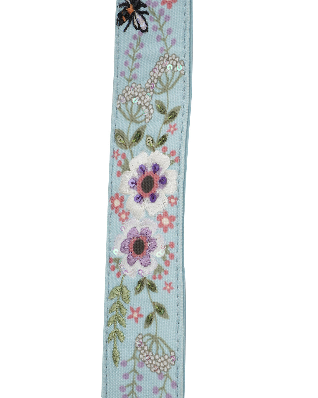 Bee & Blossom Embroidered Handle Sling Bag