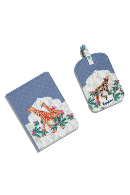 Savana Grassland Set Of 2 Combo Passport Holder And Luggage Tag