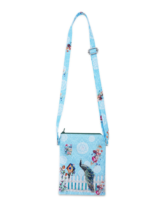 Peacock Fence Small Sling Bag