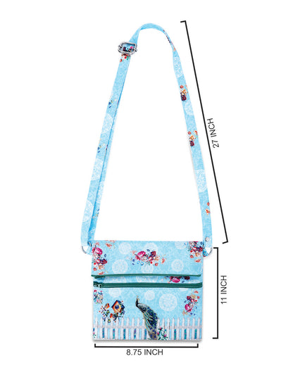 Peacock Fence Folded Sling Bag