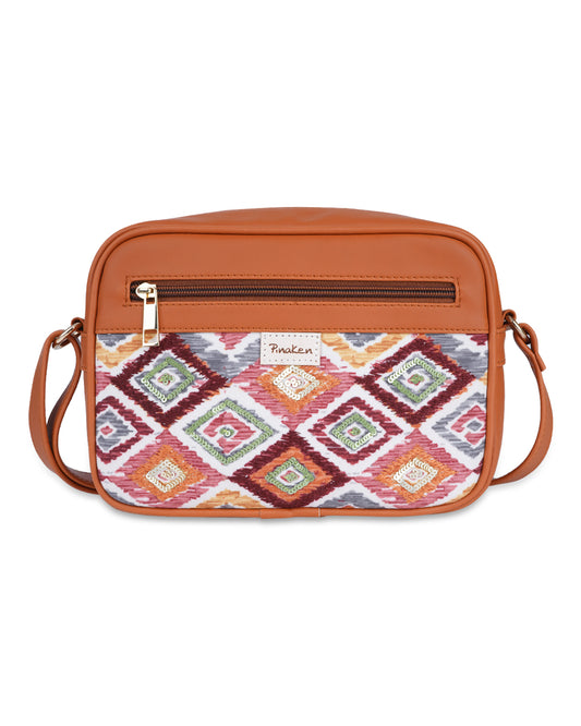 Ikat Diamond Box Sling Bag