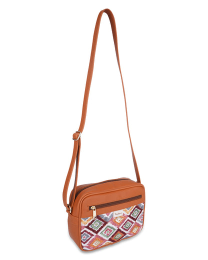 Ikat Diamond Box Sling Bag