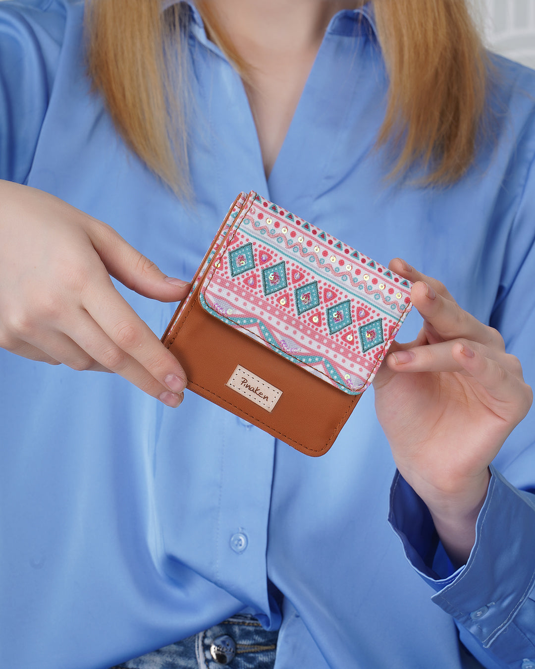 Pastel Aztec Flap Wallet