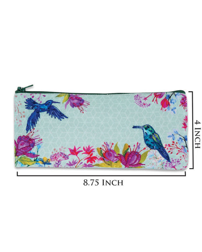 Crane With Lotus & Humming Birds Pencil Pouches