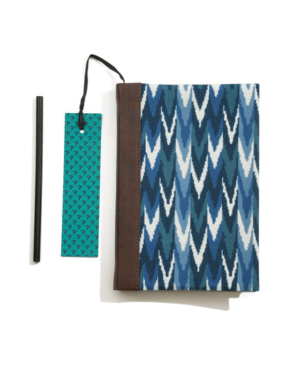 Ikat Fabric Notebook 8 X 6"