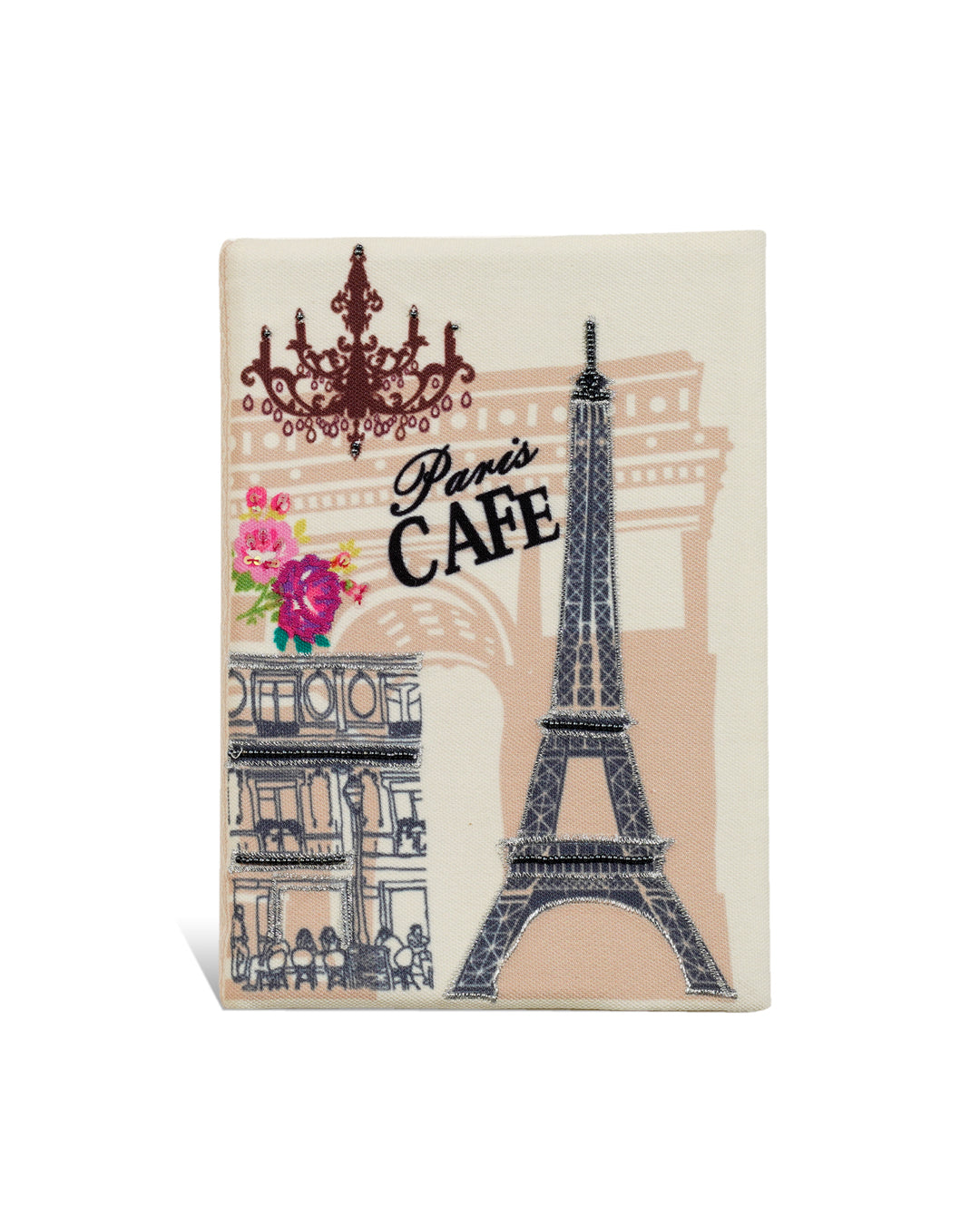 Paris Café Fabric Notebook 8 X 6
