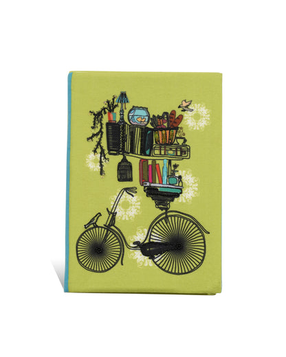 Brain Bridge Cycle Fabric Notebook 8 X 6"