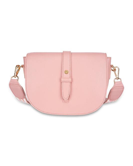 Blush Embroidered Handle Sling Bag