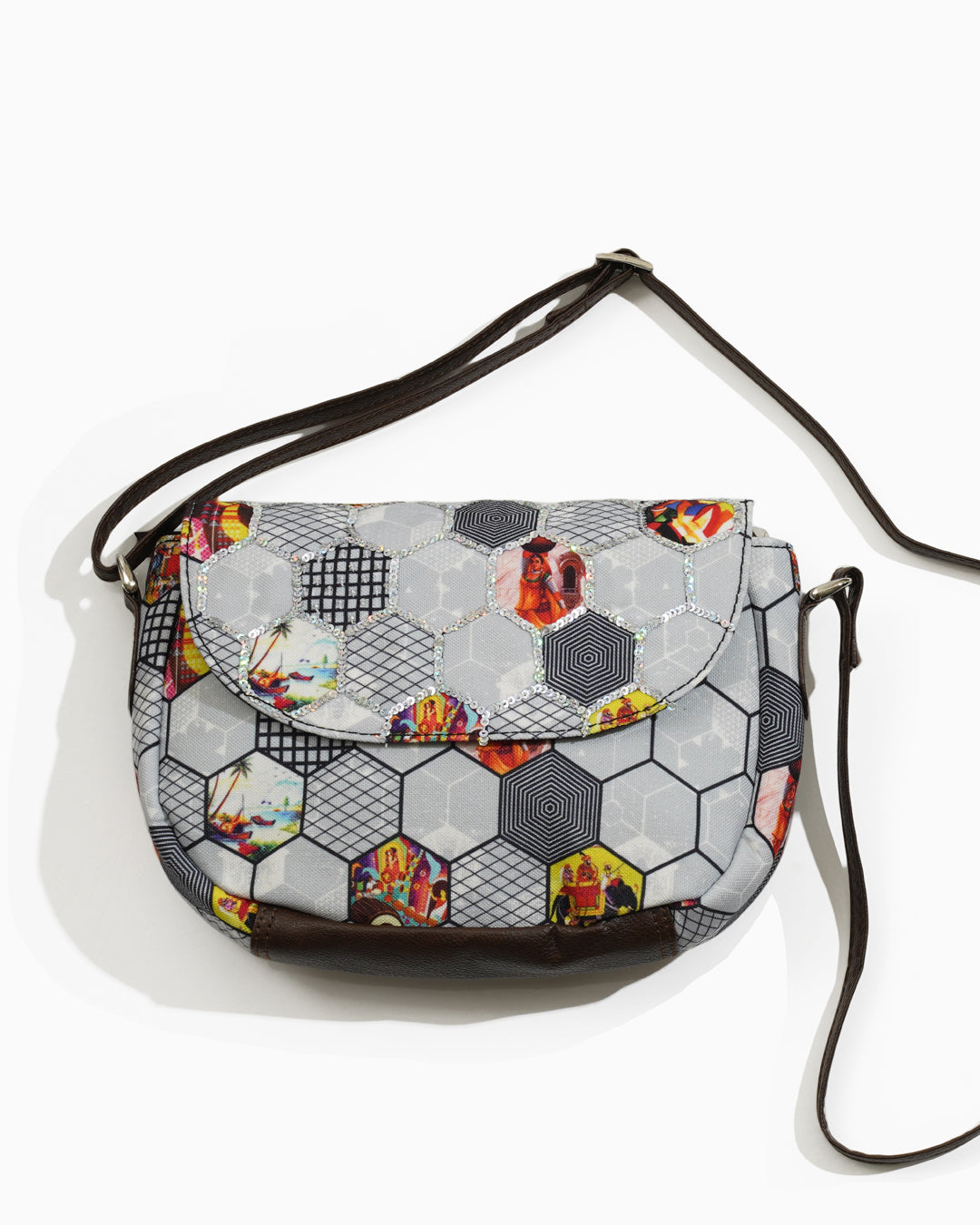 Hexa Pattern Messenger Bag