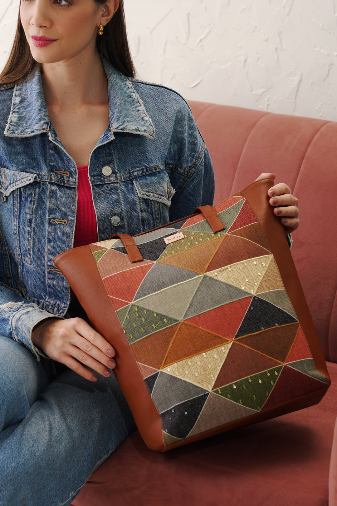 Geometric Waves Sunshine Tote Bag