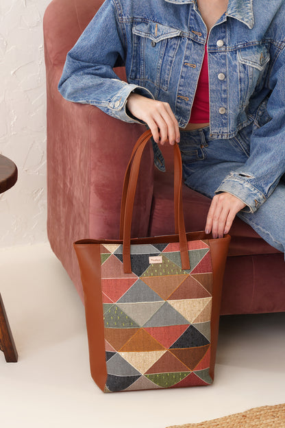 Geometric Waves Sunshine Tote Bag