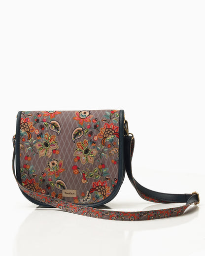 Floral Mash Flap Sling Bag