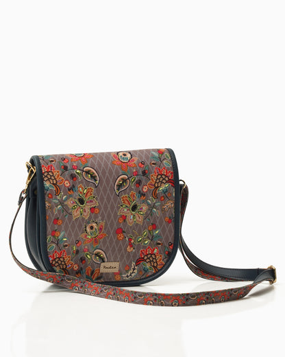 Floral Mash Flap Sling Bag