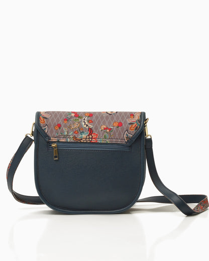 Floral Mash Flap Sling Bag