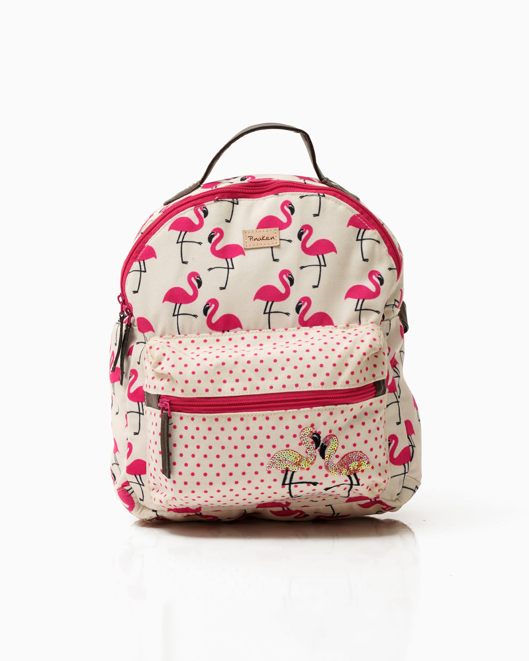 Flamingo Blush Backpack Side Pocket