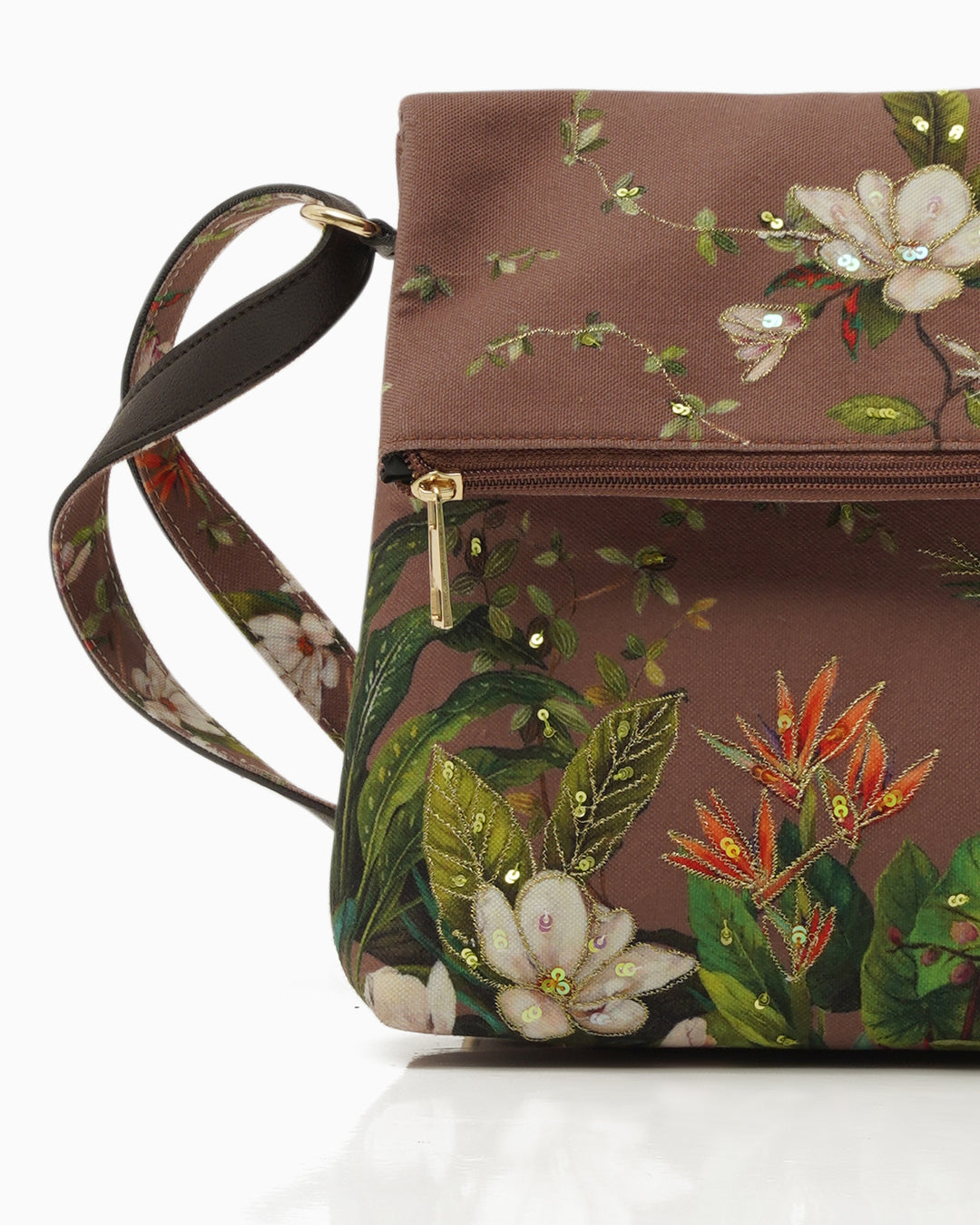 Floral Paradise Foldover Sling Bag