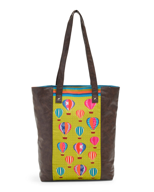 Hot Air Ballon  Pu Side Tote bag