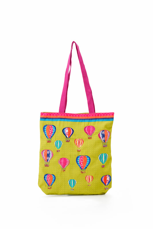 Hot Air Ballon Tote Bag Cotton Handle