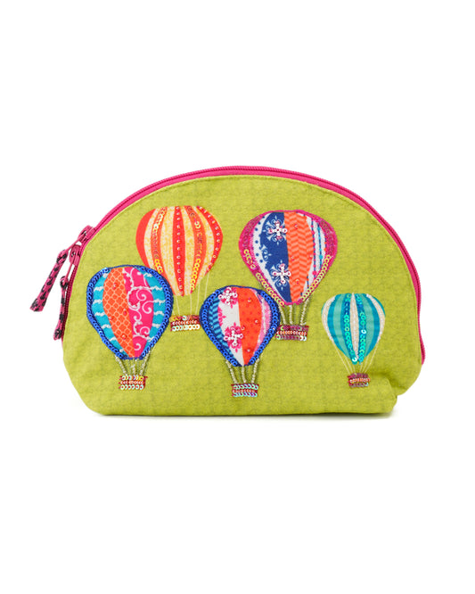 Hot Air Ballon Cosmetic Bag Halfmoon