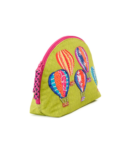 Hot Air Ballon Cosmetic Bag Halfmoon